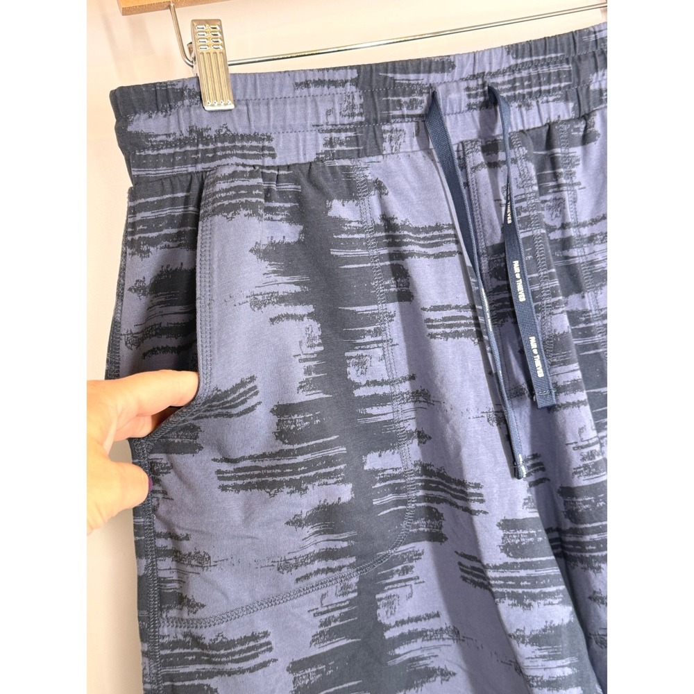Pair of Thieves Mens‎ Supersoft Lounge Shorts Dusty Blue Abstract Print Size M - Picture 4 of 9